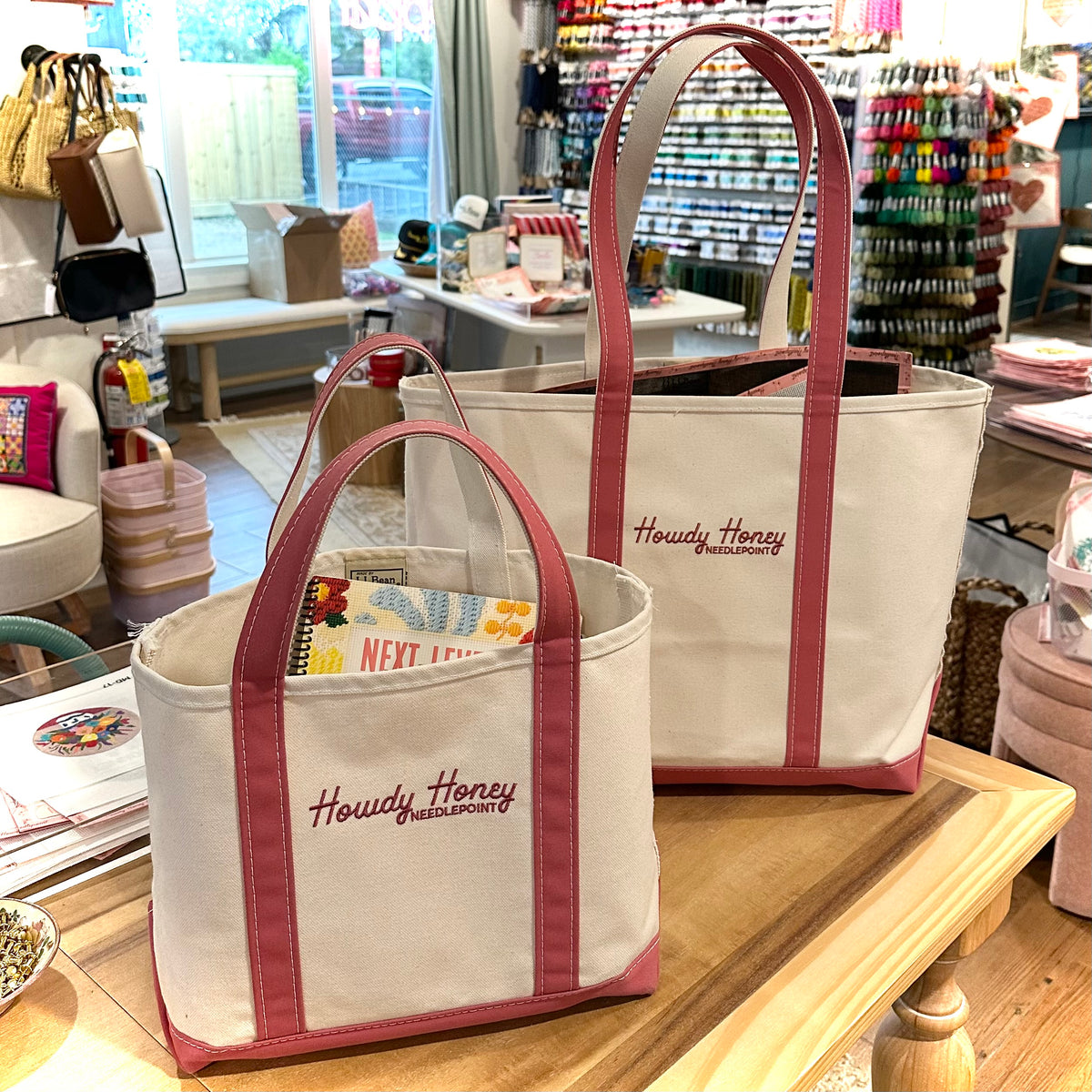 L.L.Bean Boat & Tote – Howdy Honey Needlepoint