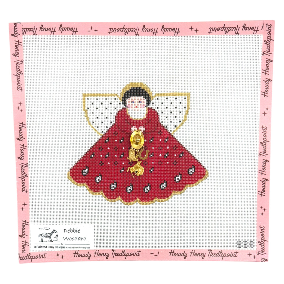 Angel in Red with Cowboy Charms