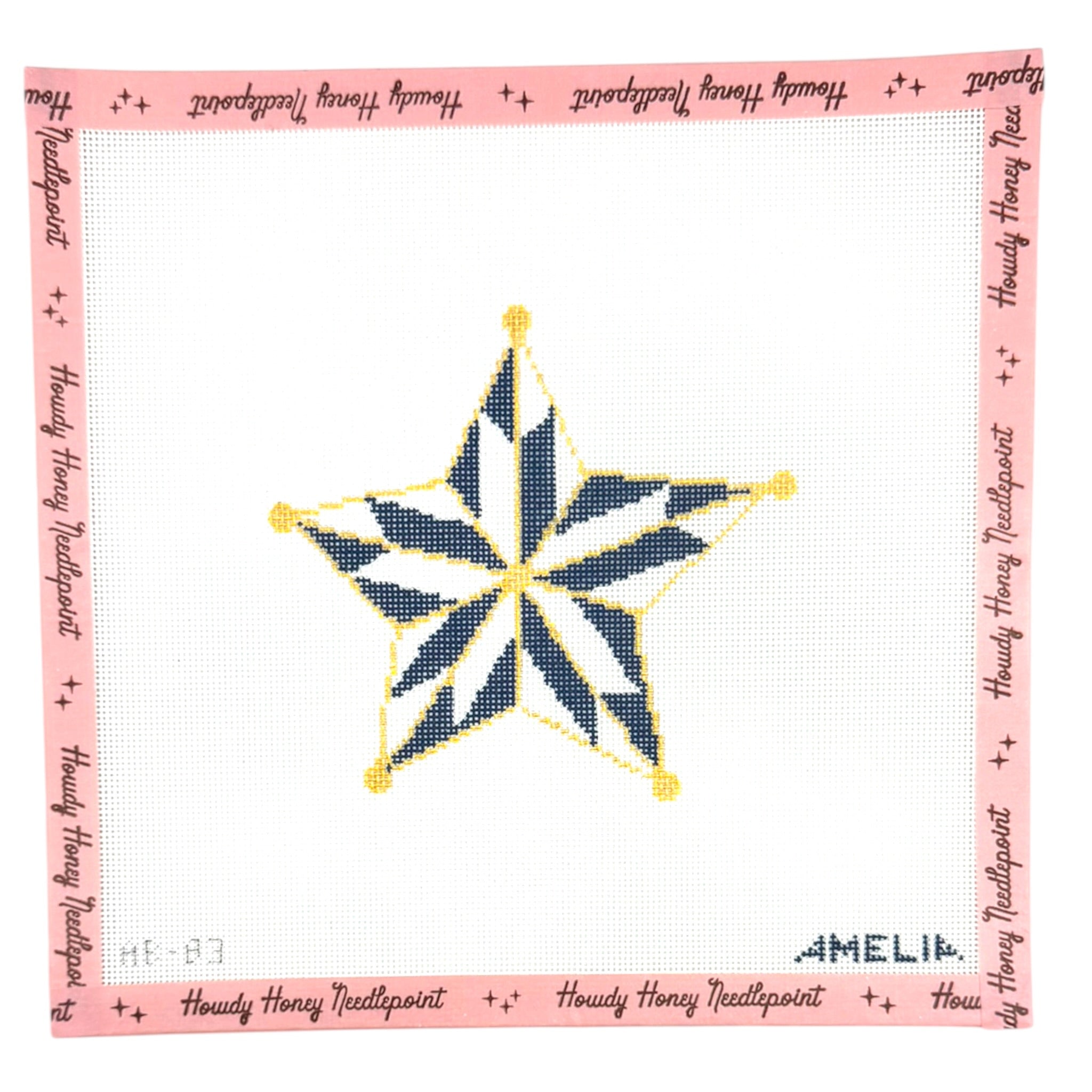 Blue & Gold Star Ornament