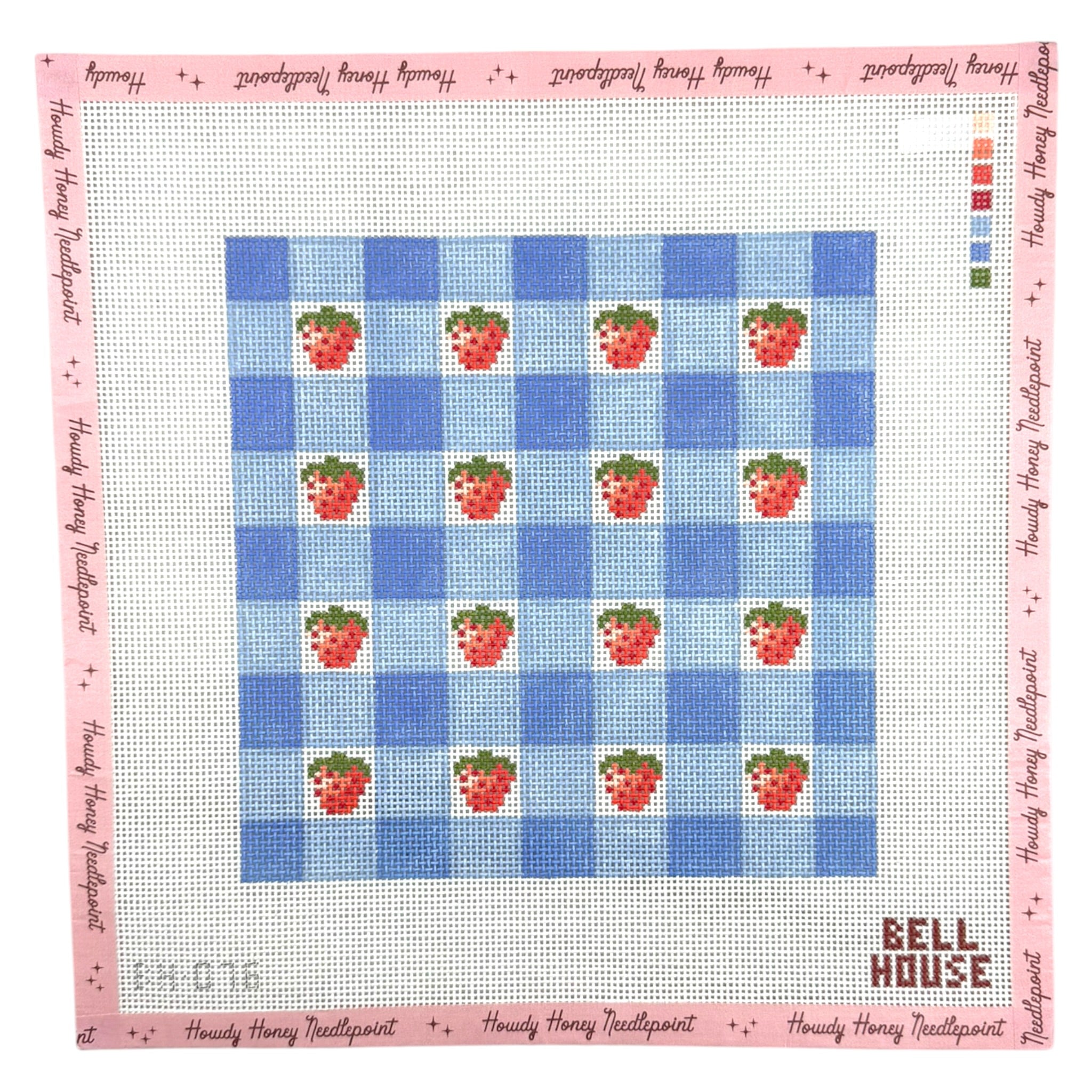 Strawberry Plaid Pillow