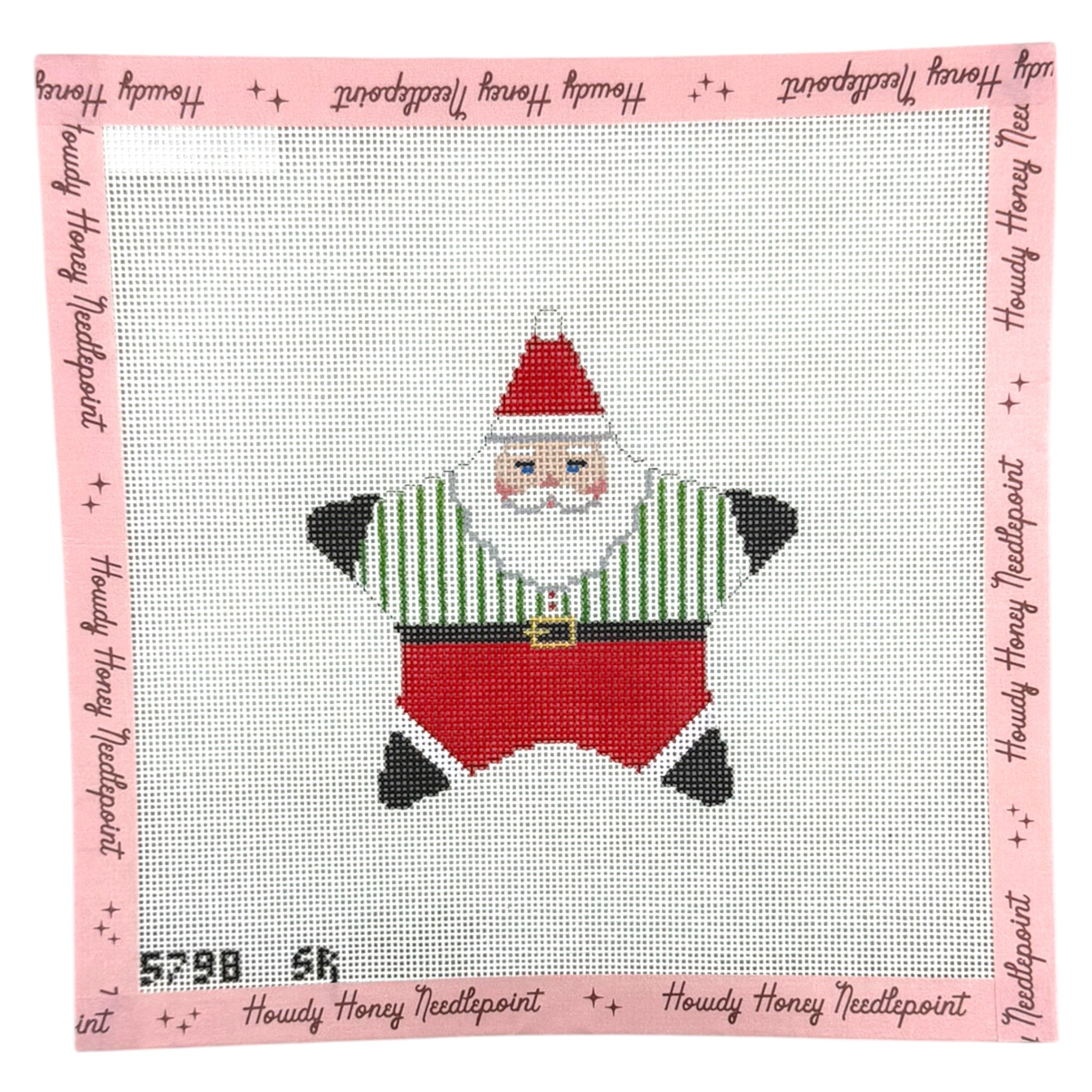 Santa Star Green Stripes