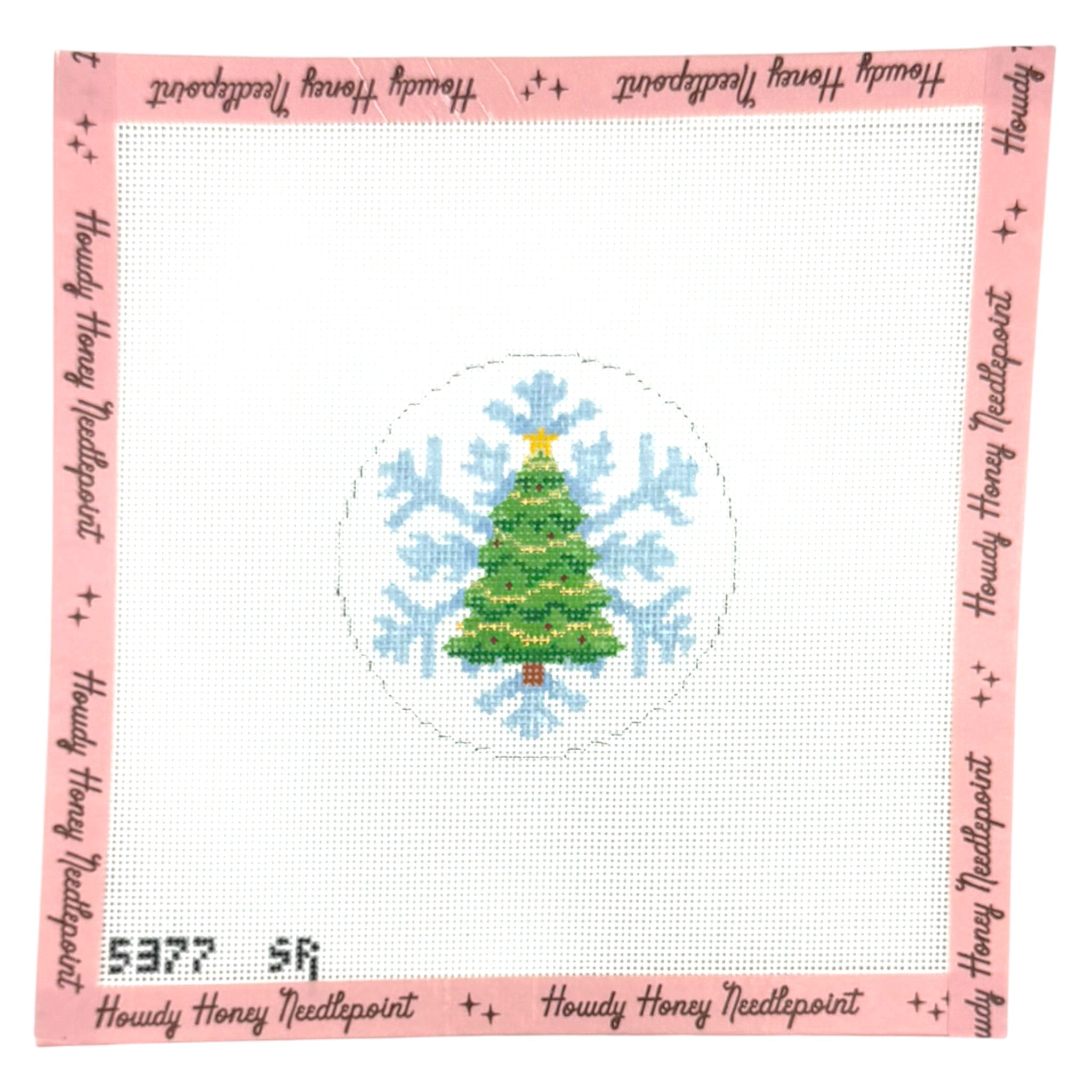 Snowflake Christmas Tree Round