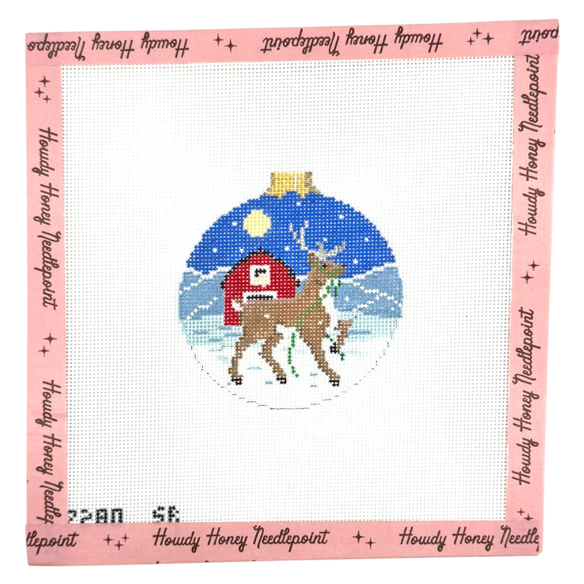 Reindeer Barn Ornament