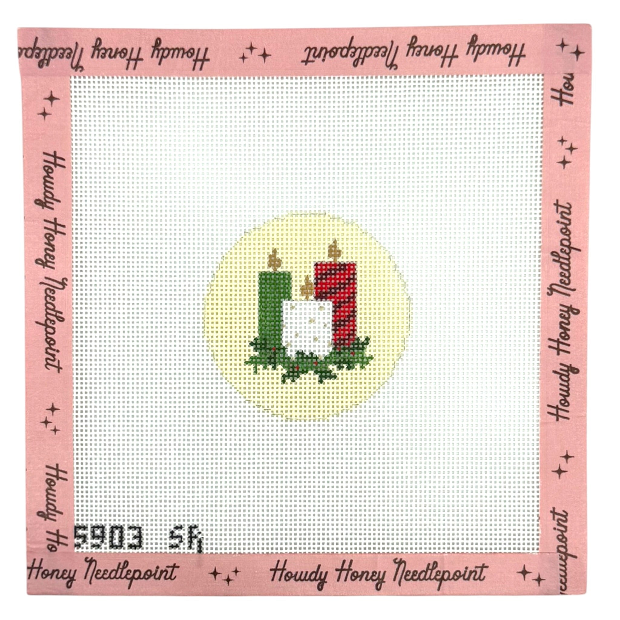 Christmas Candles Round