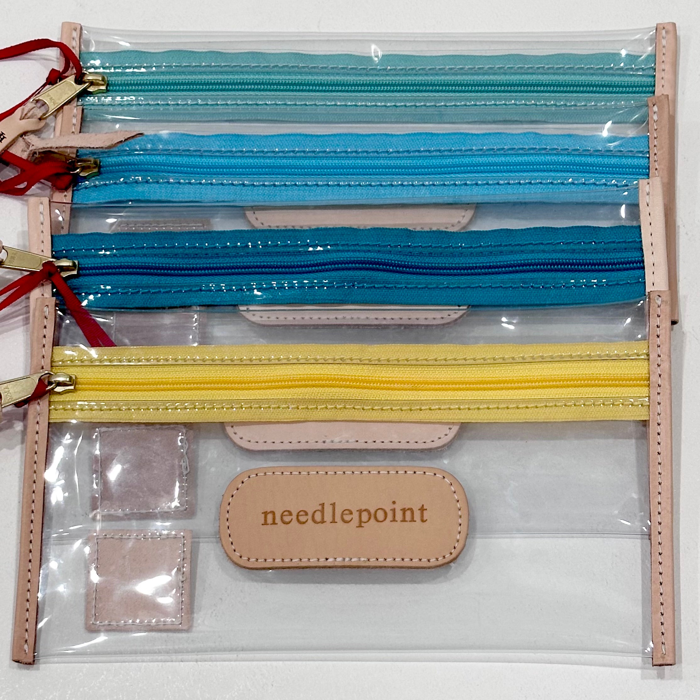 Clear Pouch + needlepoint Pre Stamp