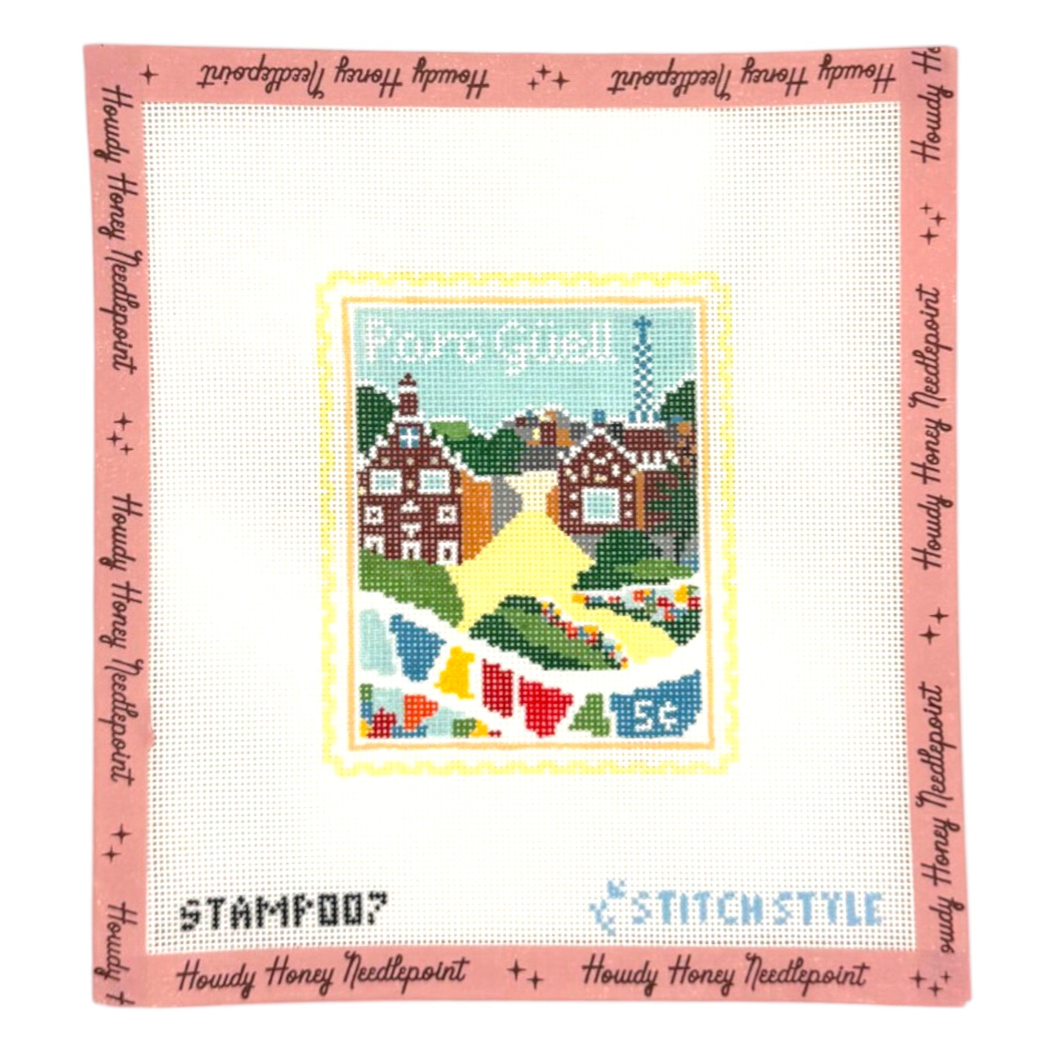 Barcelona Parc Guell Travel Stamp