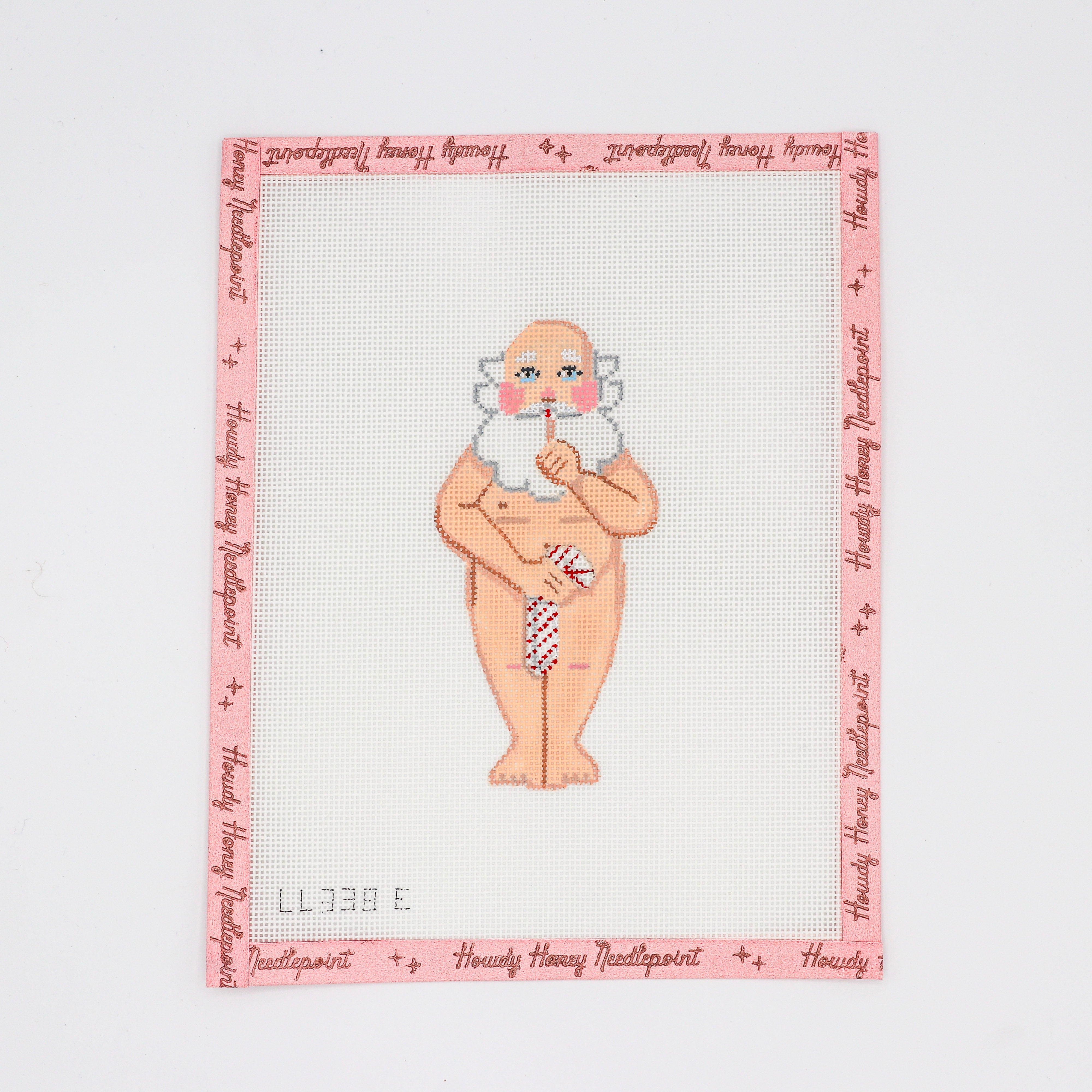 Naked Santa with Candy Cane