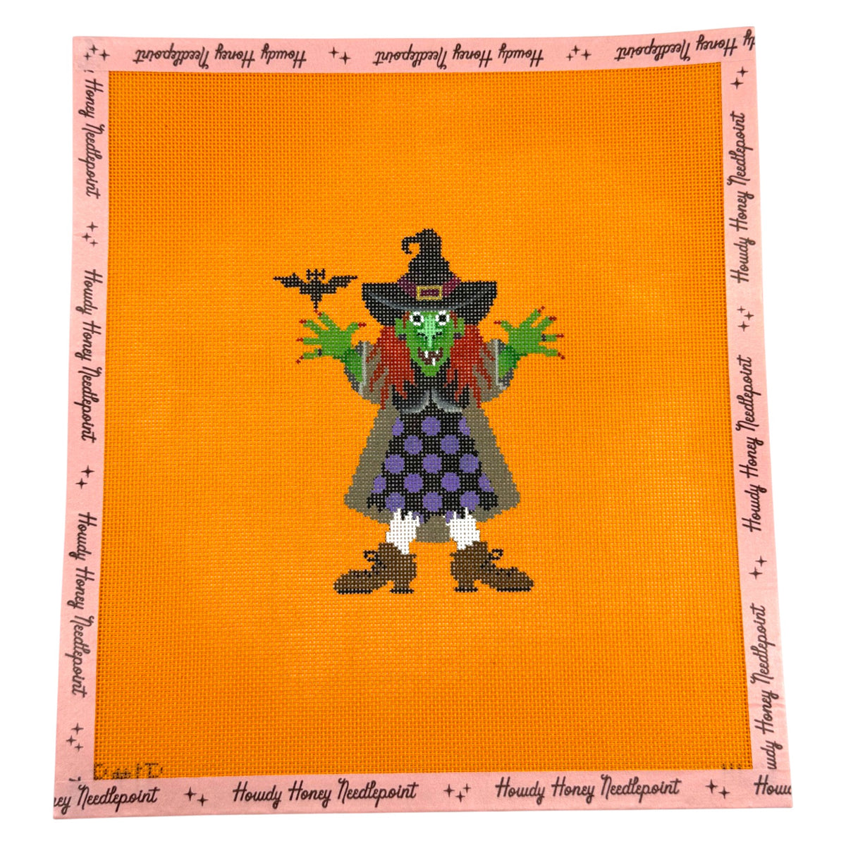 Witch with Cape and Bat