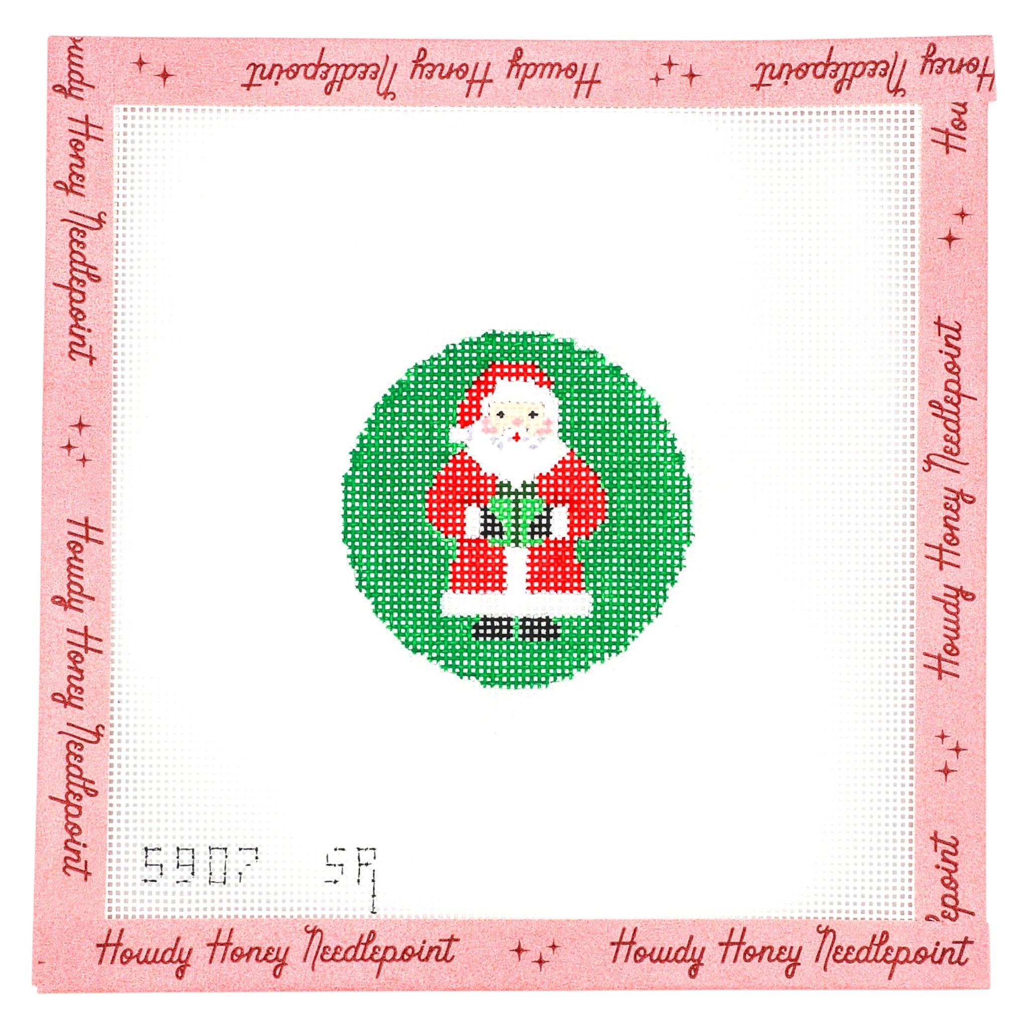 Santa with Presents Round