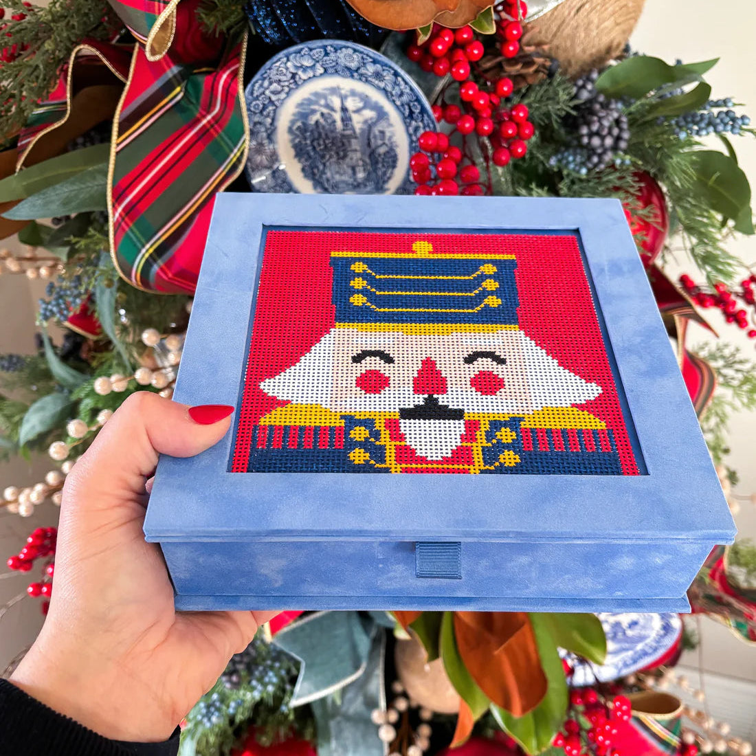 Velvet Christmas Card Box (self-finishing)