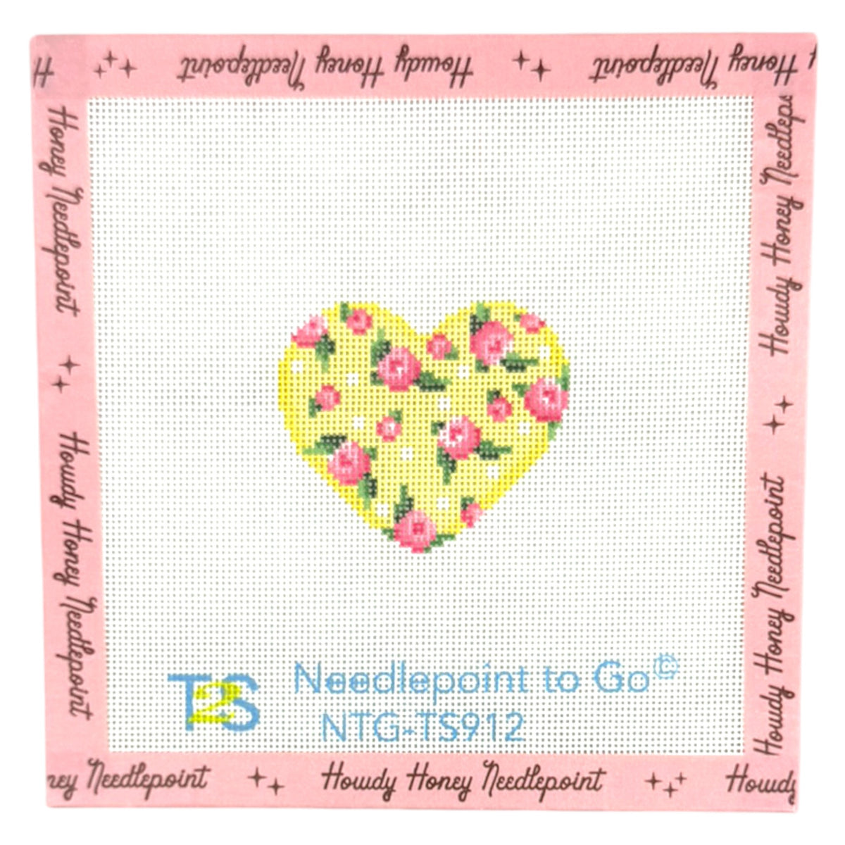 Scattered Roses Yellow Heart