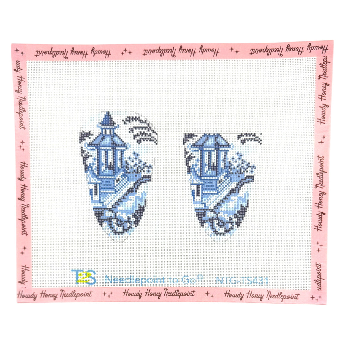 Blue & White Scissor Case