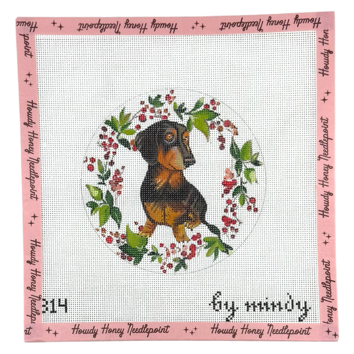 Dachshund Holly Round