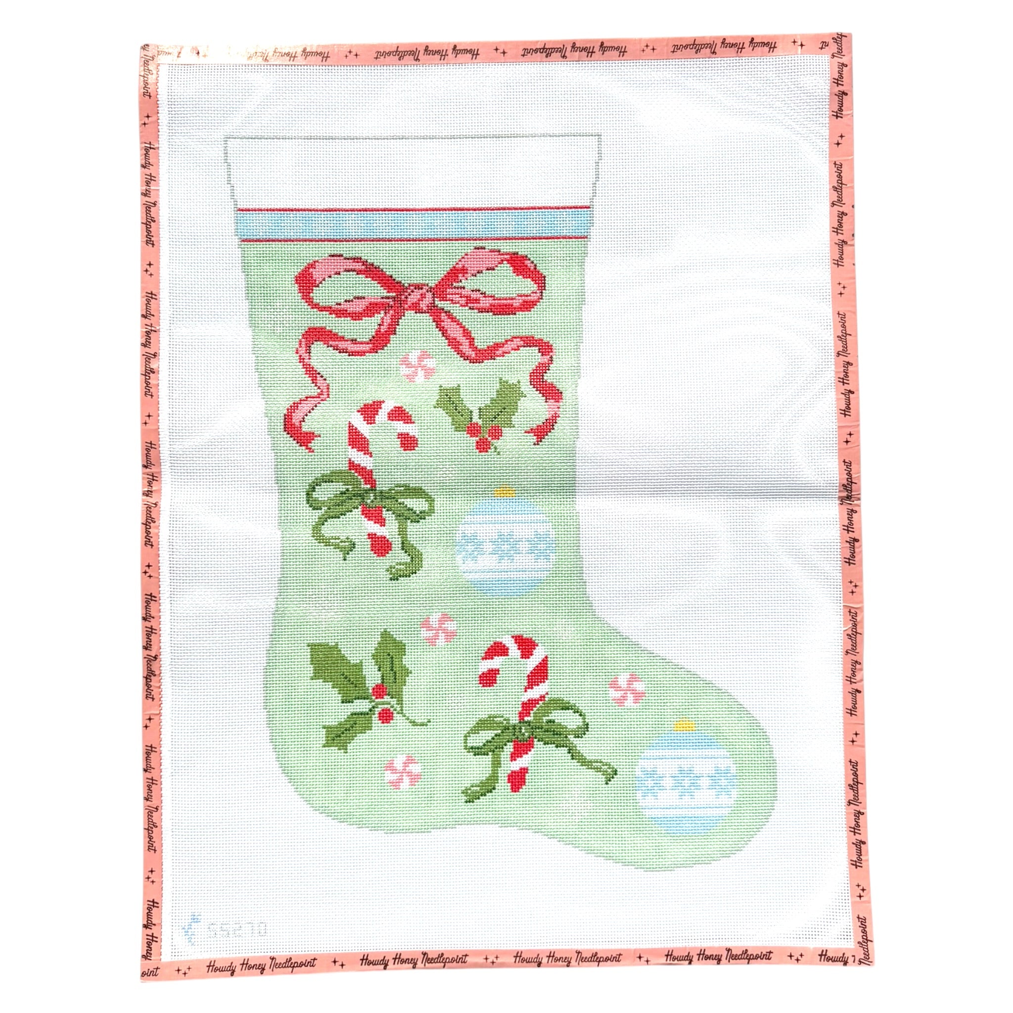 Bows and Candy Canes Stocking