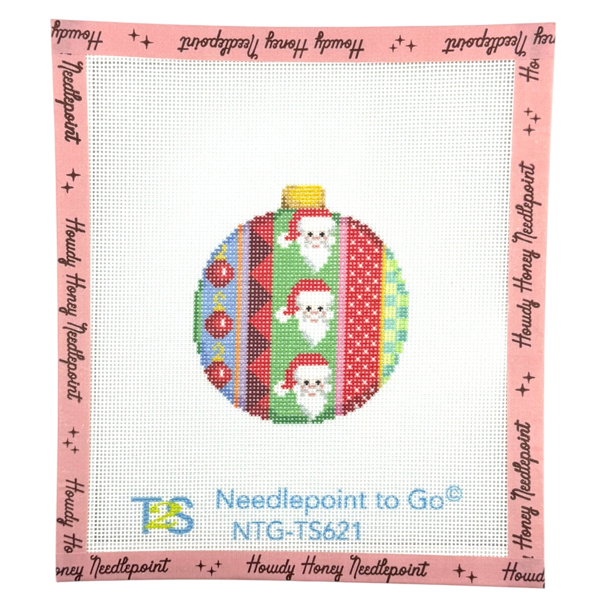 Santa Jolly Stripe Ornament