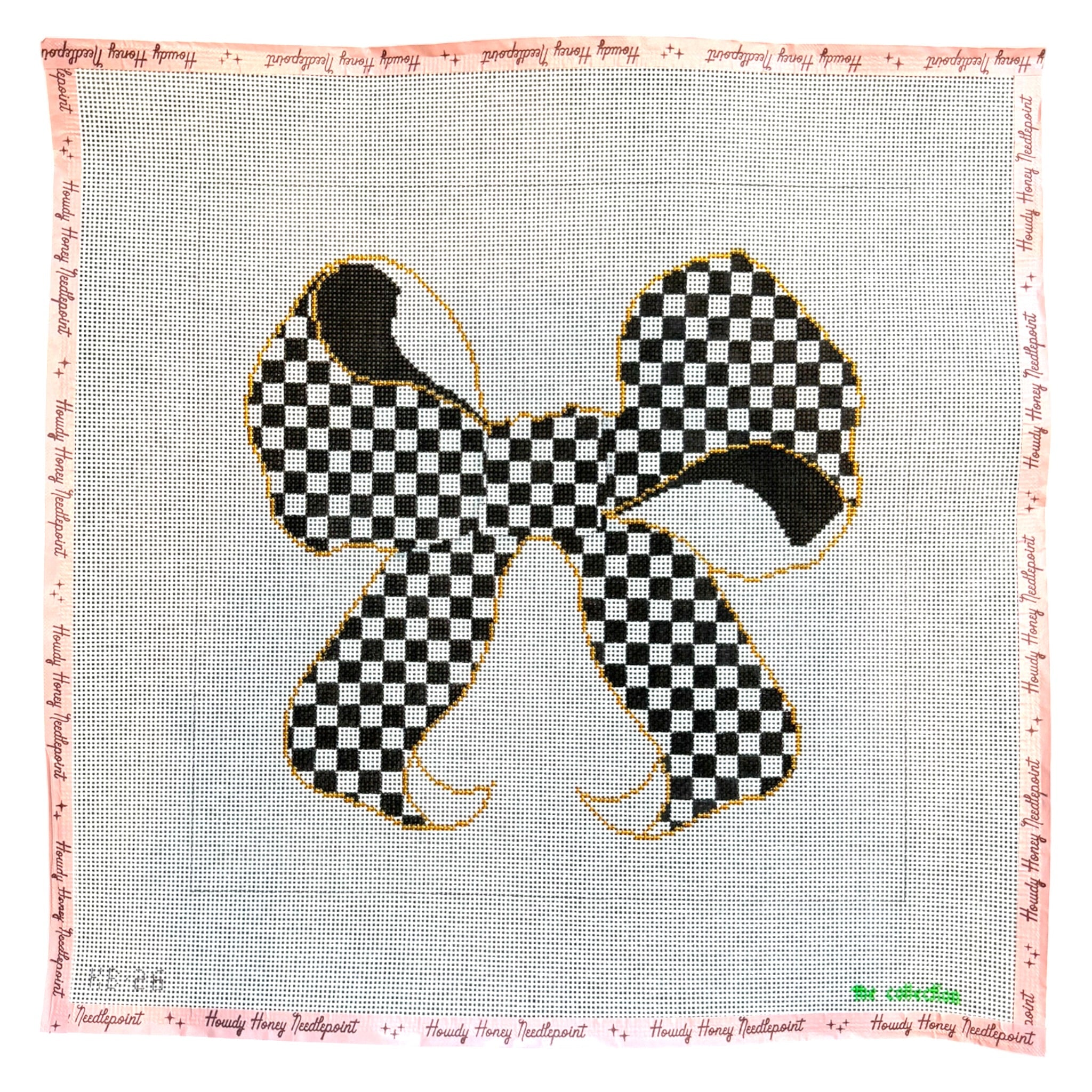 Black and White Checker Bow