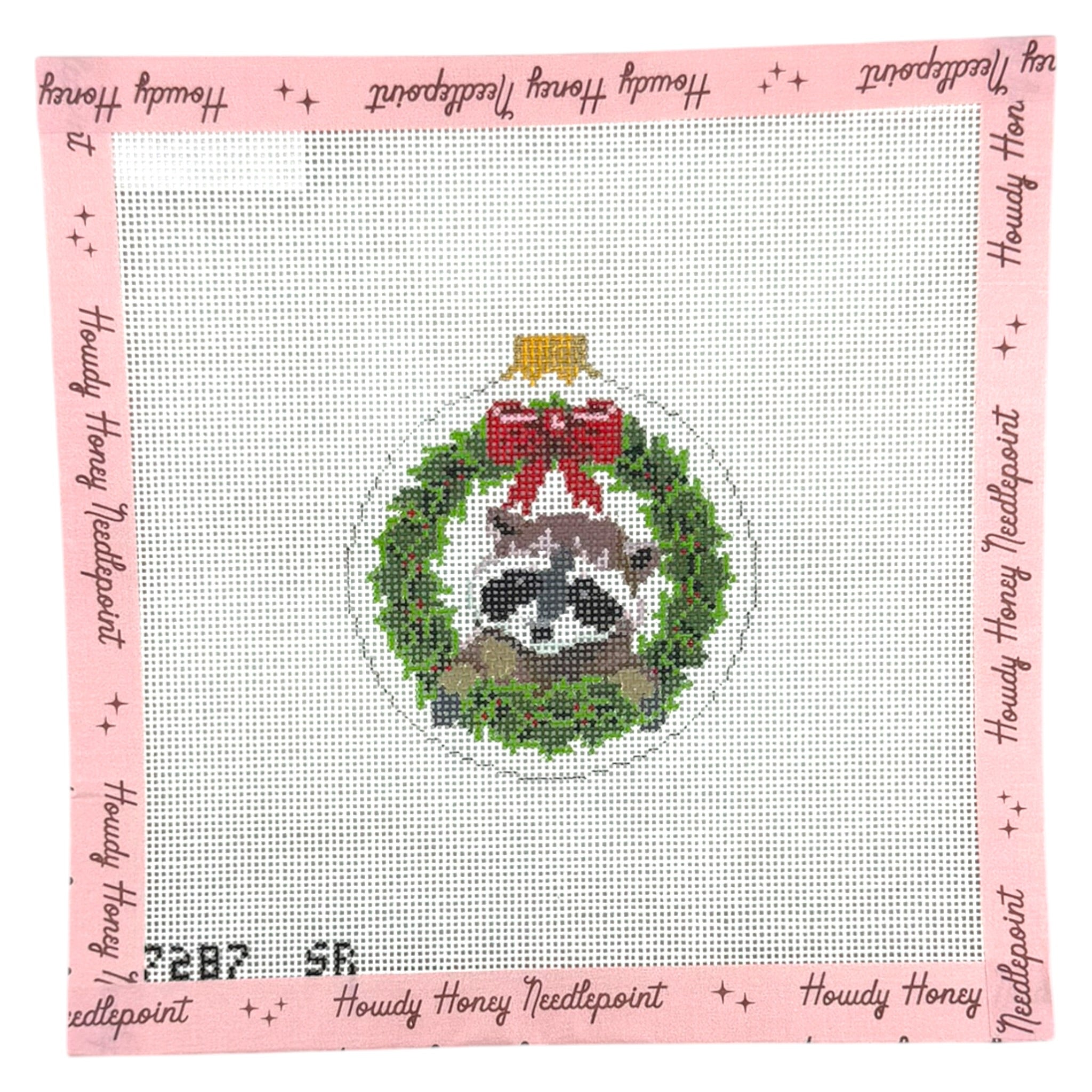 Raccoon in Wreath Ornament