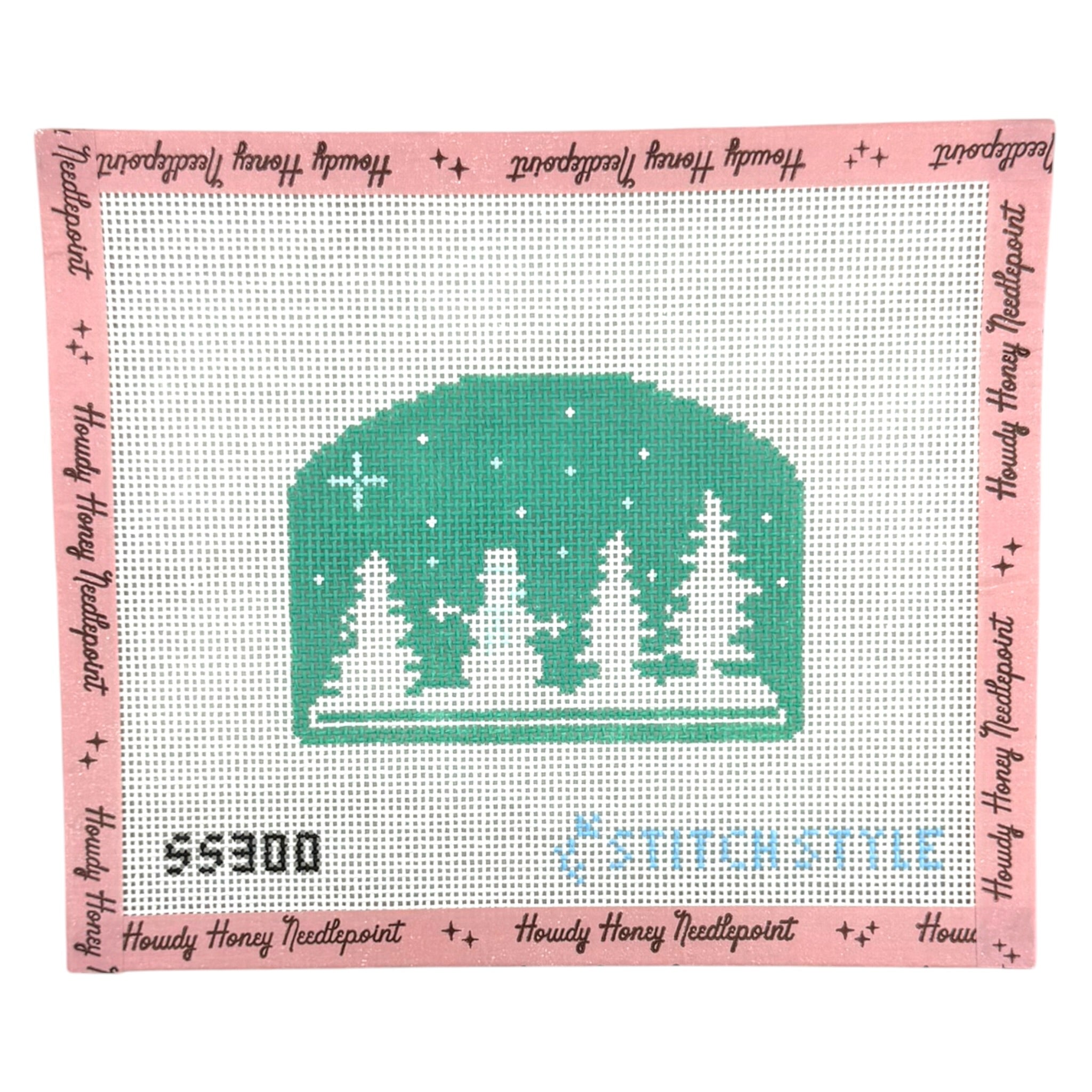 Mint Green Snowman Silhouette