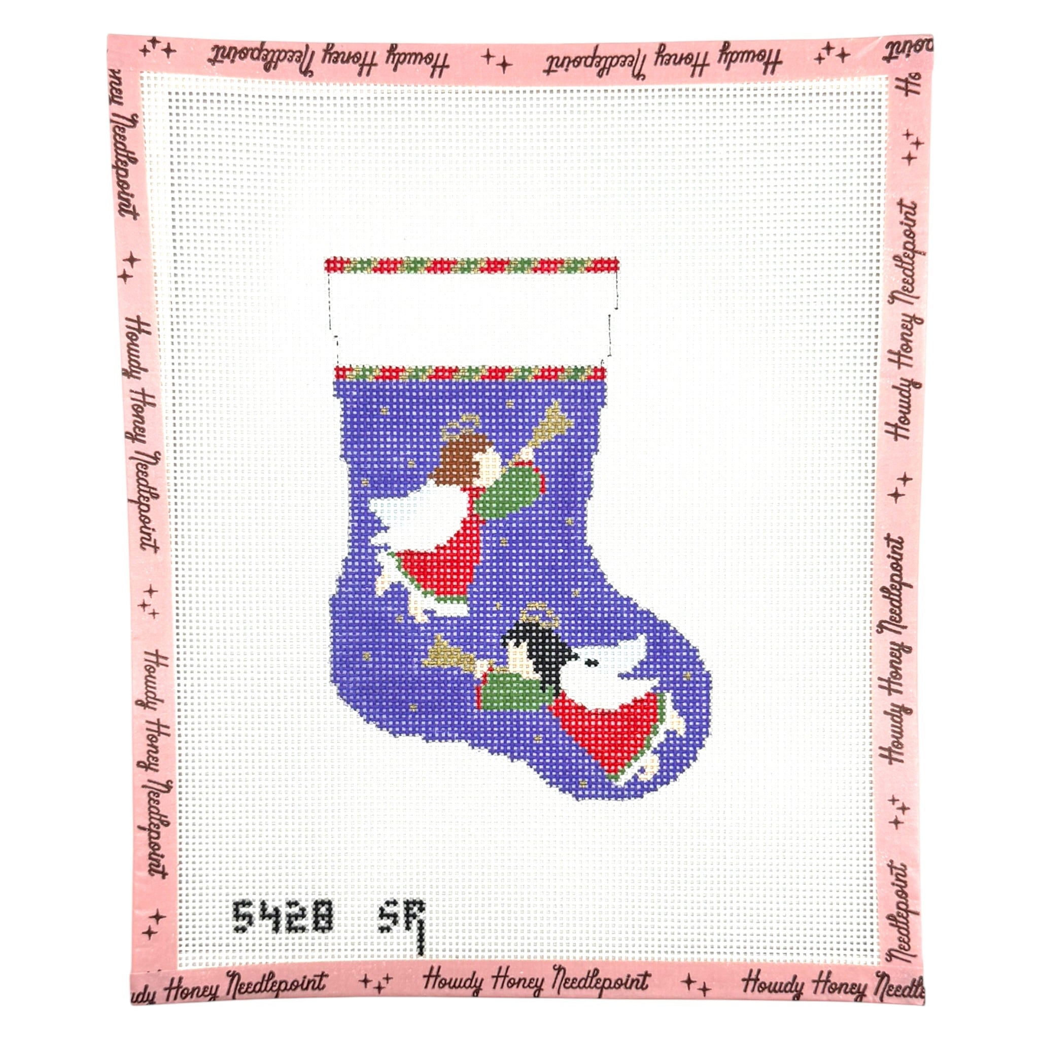 Horn Blowing Angels Mini Stocking