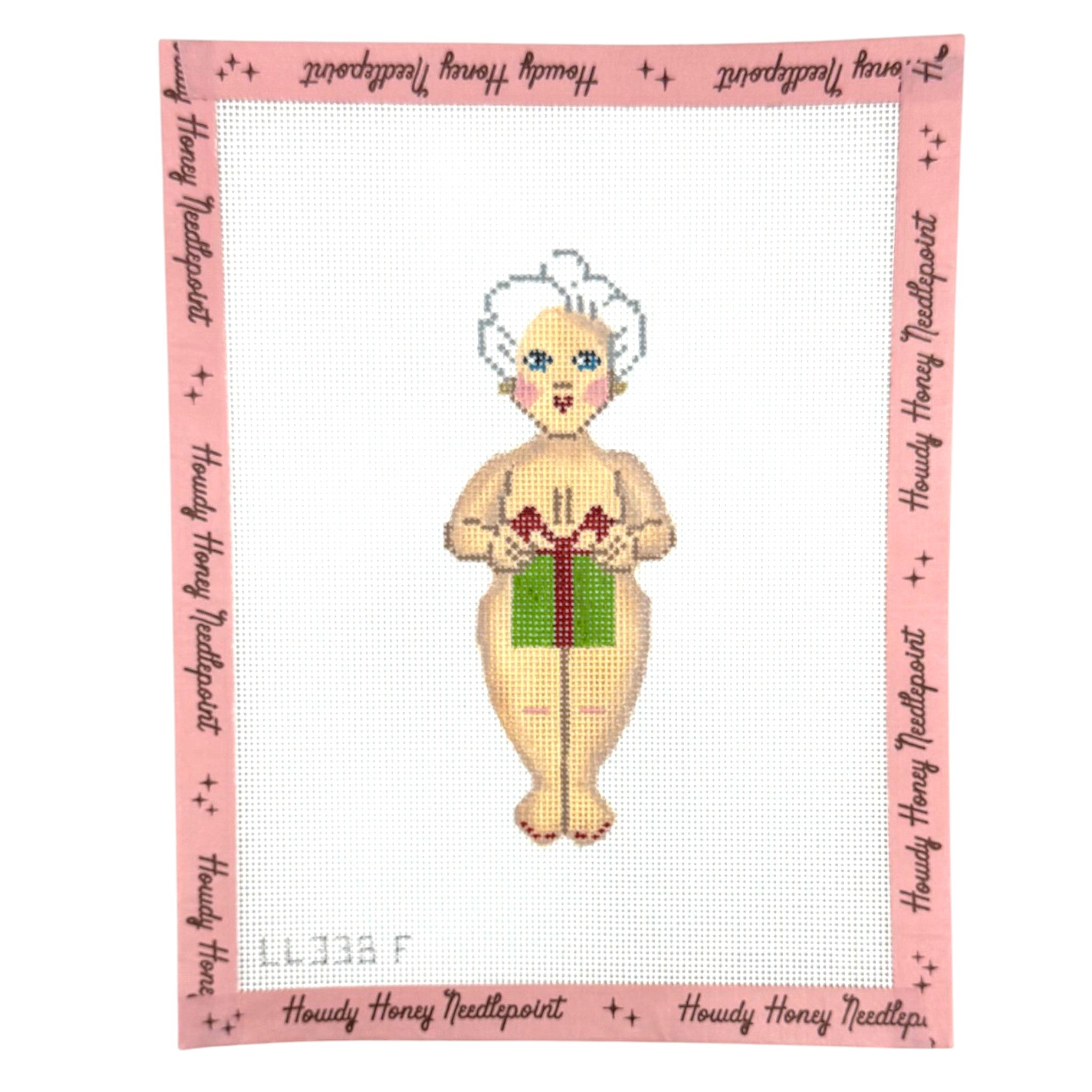 Naked Mrs. Santa with Present
