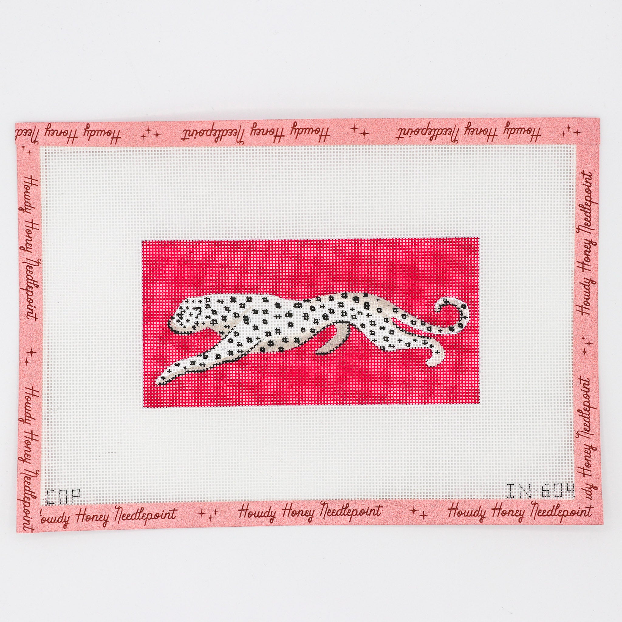 White Cheetah on Pink 3x6
