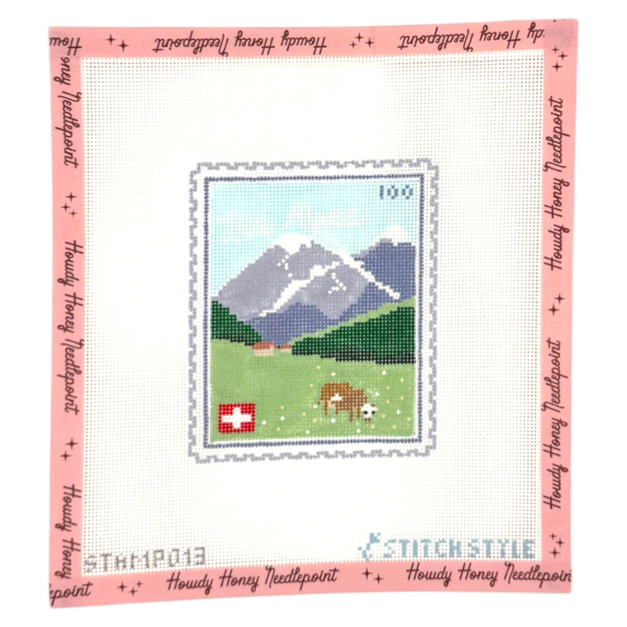 Swiss Alps Travel Stamp