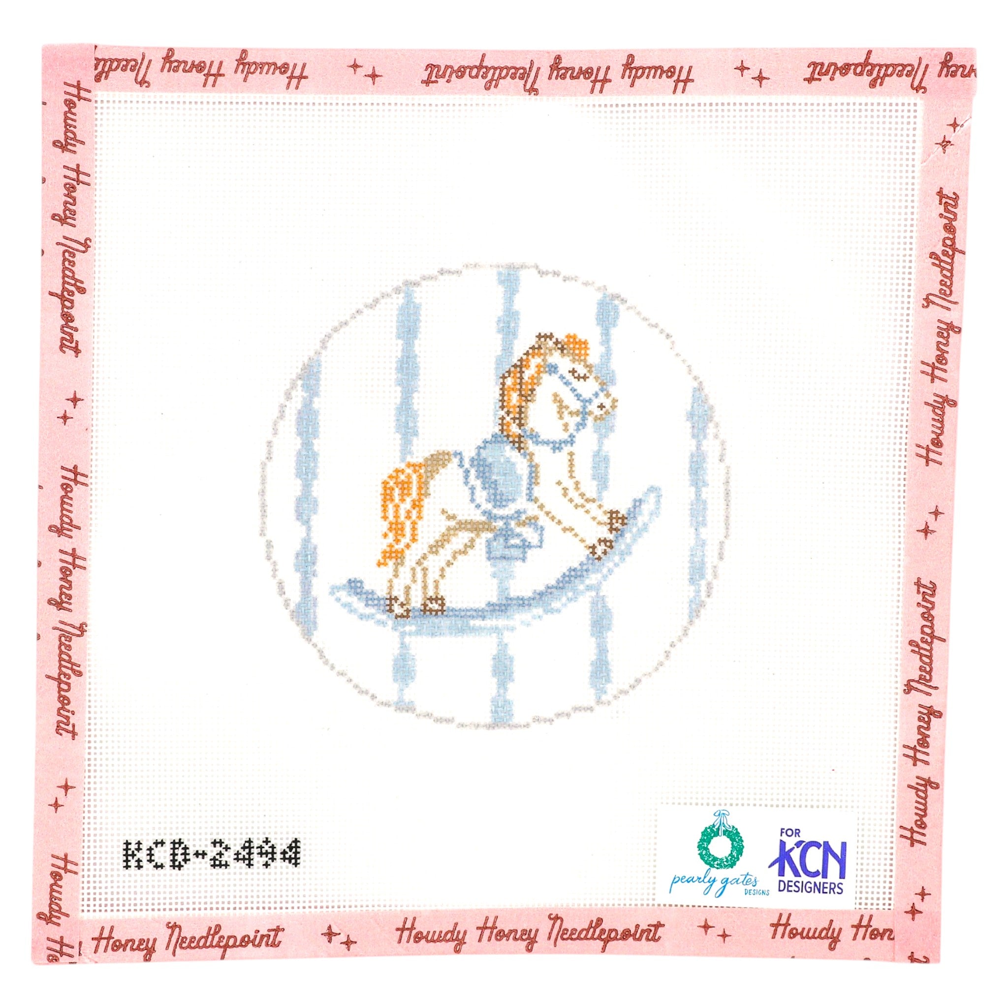 Blue Rocking Horse Round