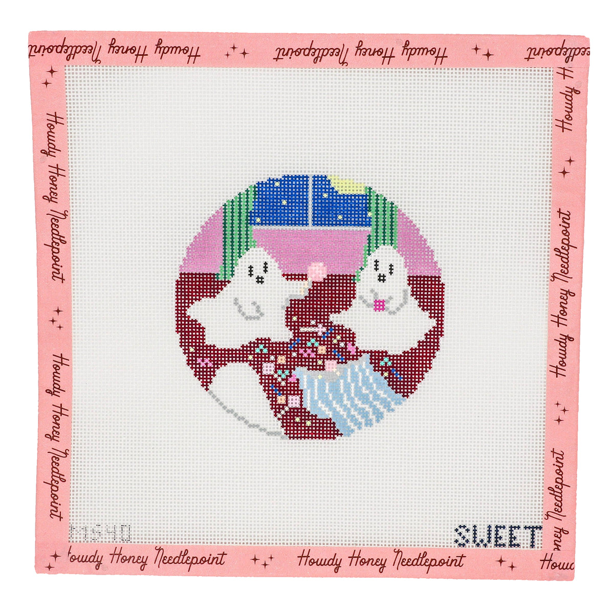 Ghosts Sorting Candy – Howdy Honey Needlepoint