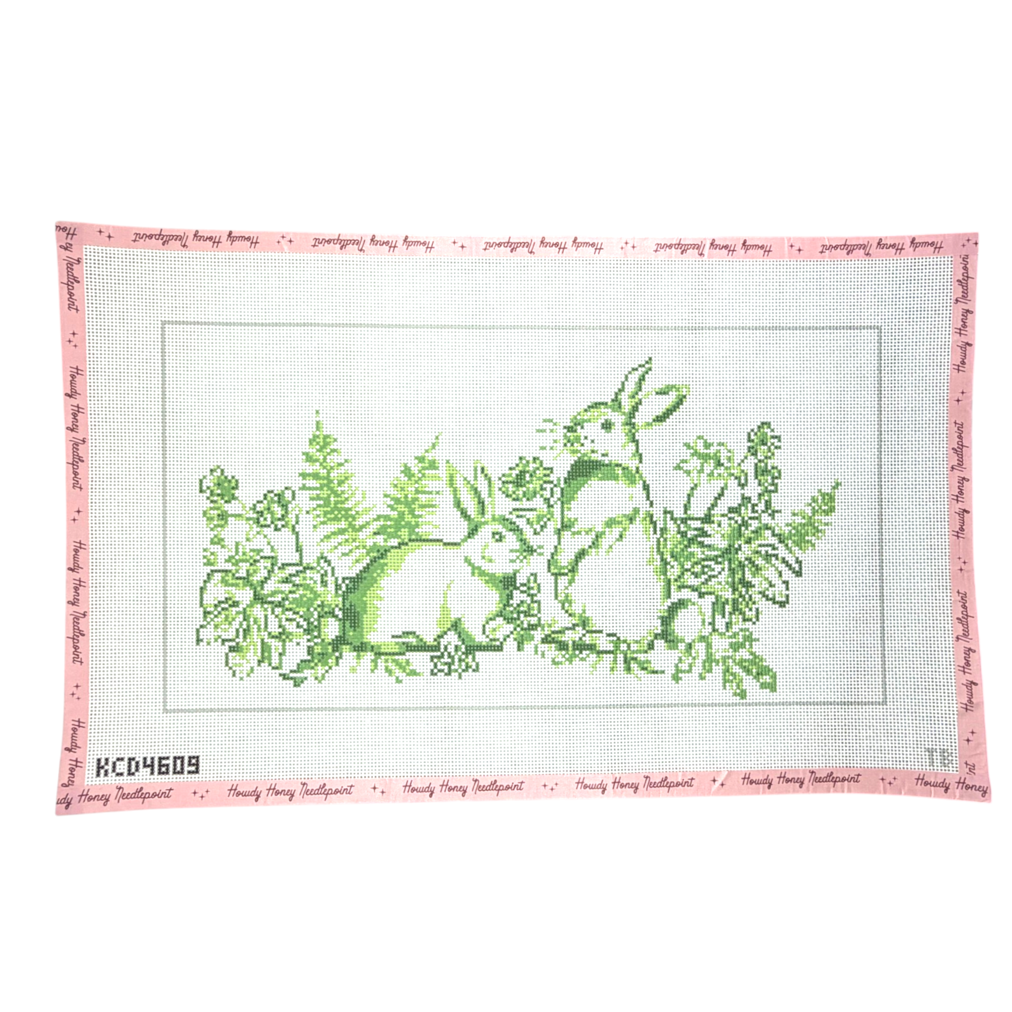Green Bunny Bolster Pillow