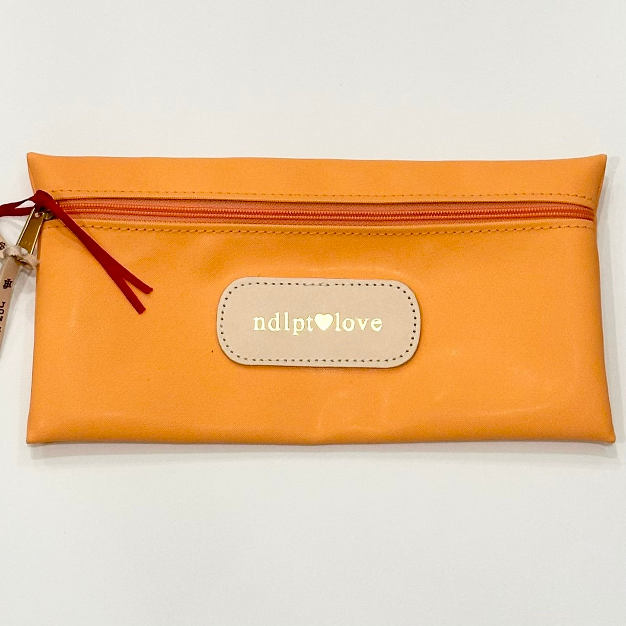 Lg Pouch + ndlpt love (Sherbet/Gold)