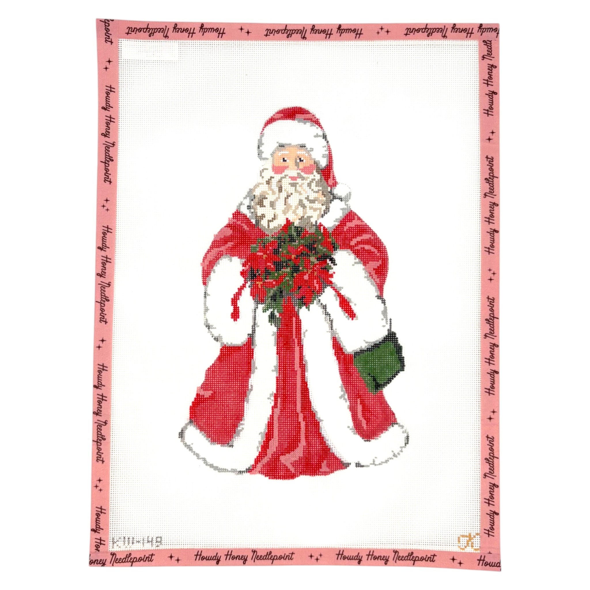 Santa With Poinsettia